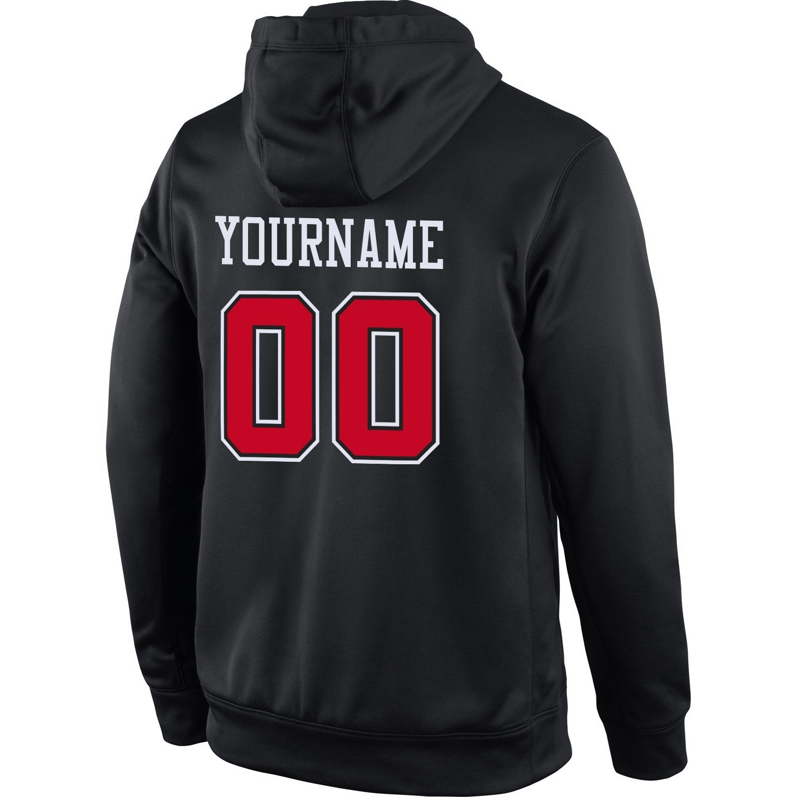Custom Black Red-White Classic Style Uniform Pullover Fashion Hoodie| KXKSHOP