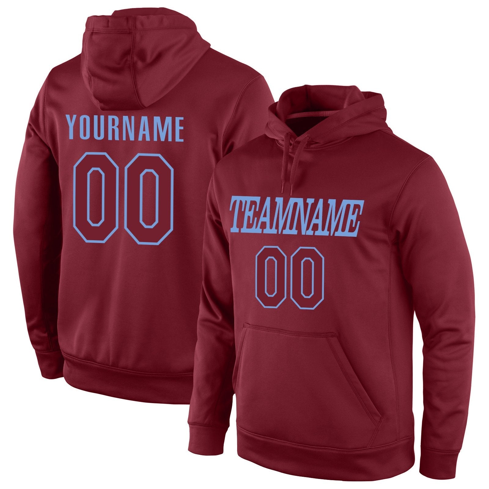 Custom Cardinal Light Blue Classic Style Uniform Pullover Fashion Hoodie| KXKSHOP