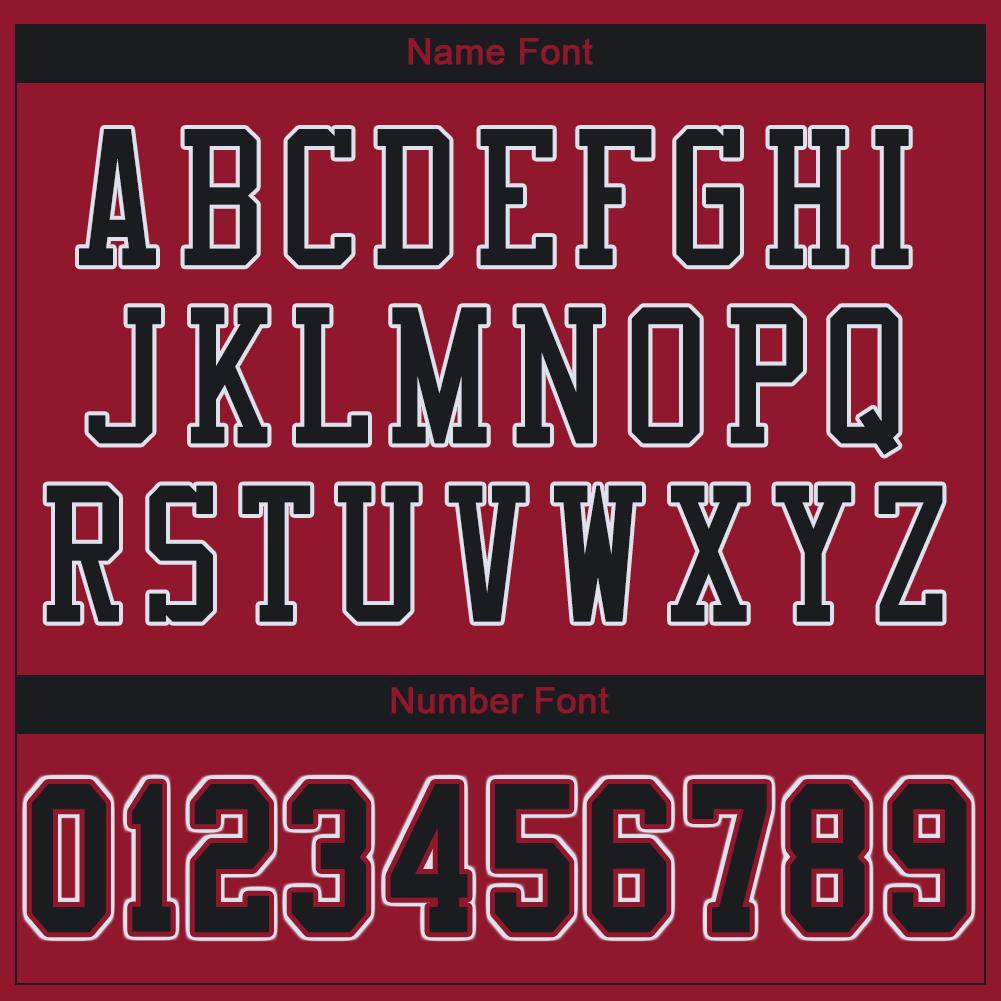 Custom Cardinal Black-White Classic Style Mesh Authentic American Football Jersey| KXKSHOP