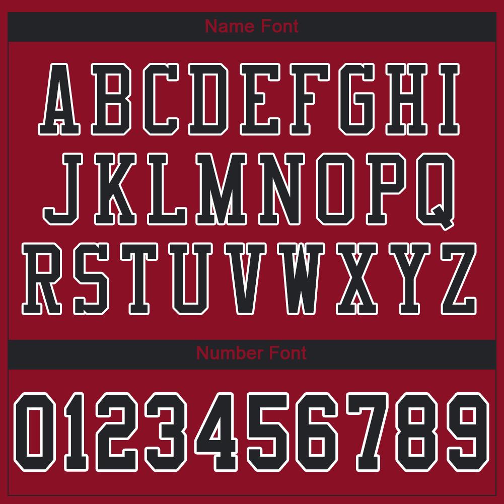 Custom Cardinal Black-White Classic Style Mesh Authentic American Football Jersey| KXKSHOP