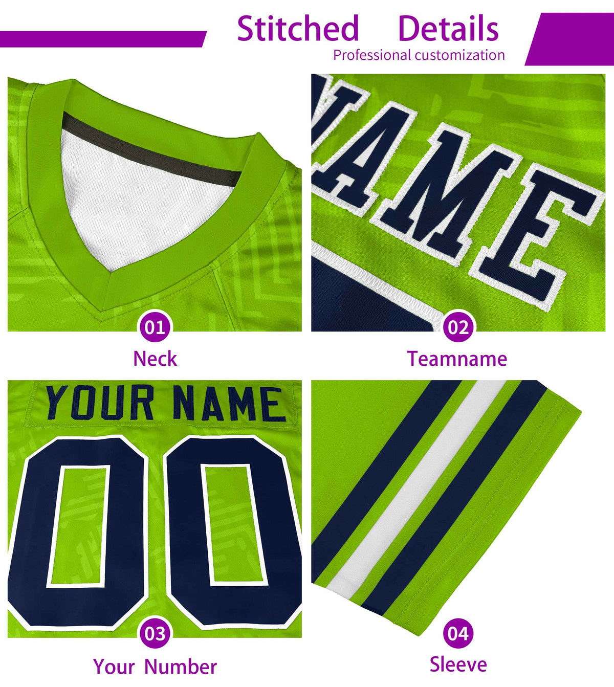 Custom Black White-Green Personalized Graffiti Line Design Authentic Football Jersey