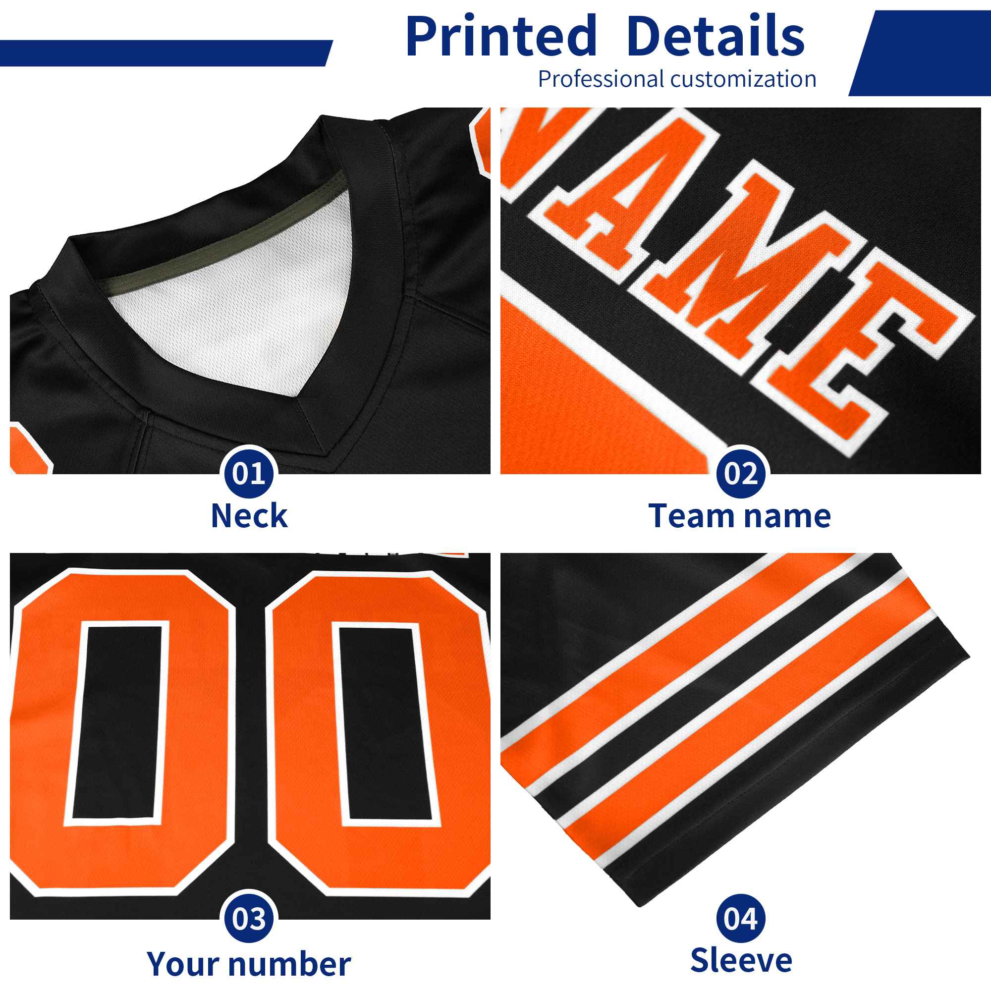 Custom Navy Red-White Personalized Classic Authentic Football Jersey
