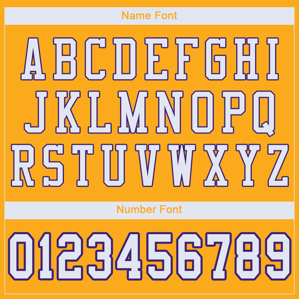 Custom Gold White-Purple Classic Style Mesh Authentic American Football Jersey| KXKSHOP