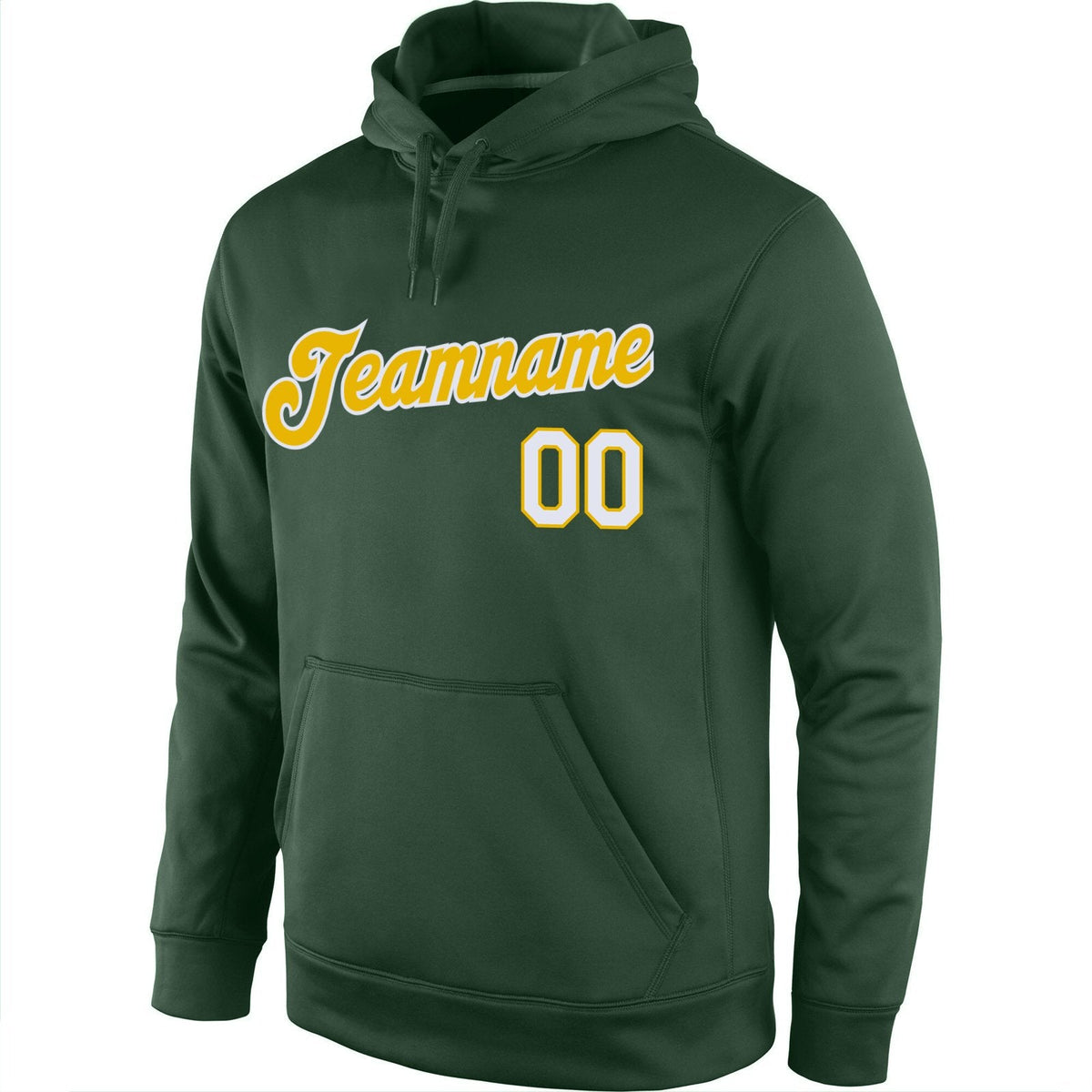 Custom Green Yellow-White Classic Style Uniform Pullover Fashion Hoodie| KXKSHOP