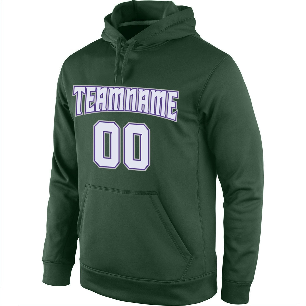 Custom Green White-Purple Classic Style Uniform Pullover Fashion Hoodie| KXKSHOP