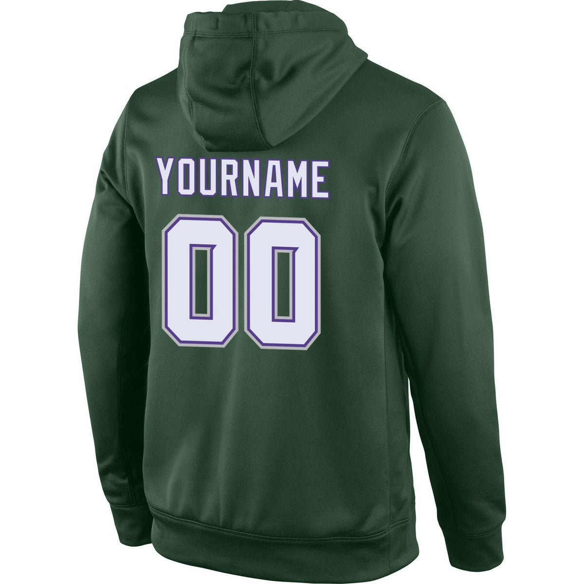 Custom Green White-Purple Classic Style Uniform Pullover Fashion Hoodie| KXKSHOP