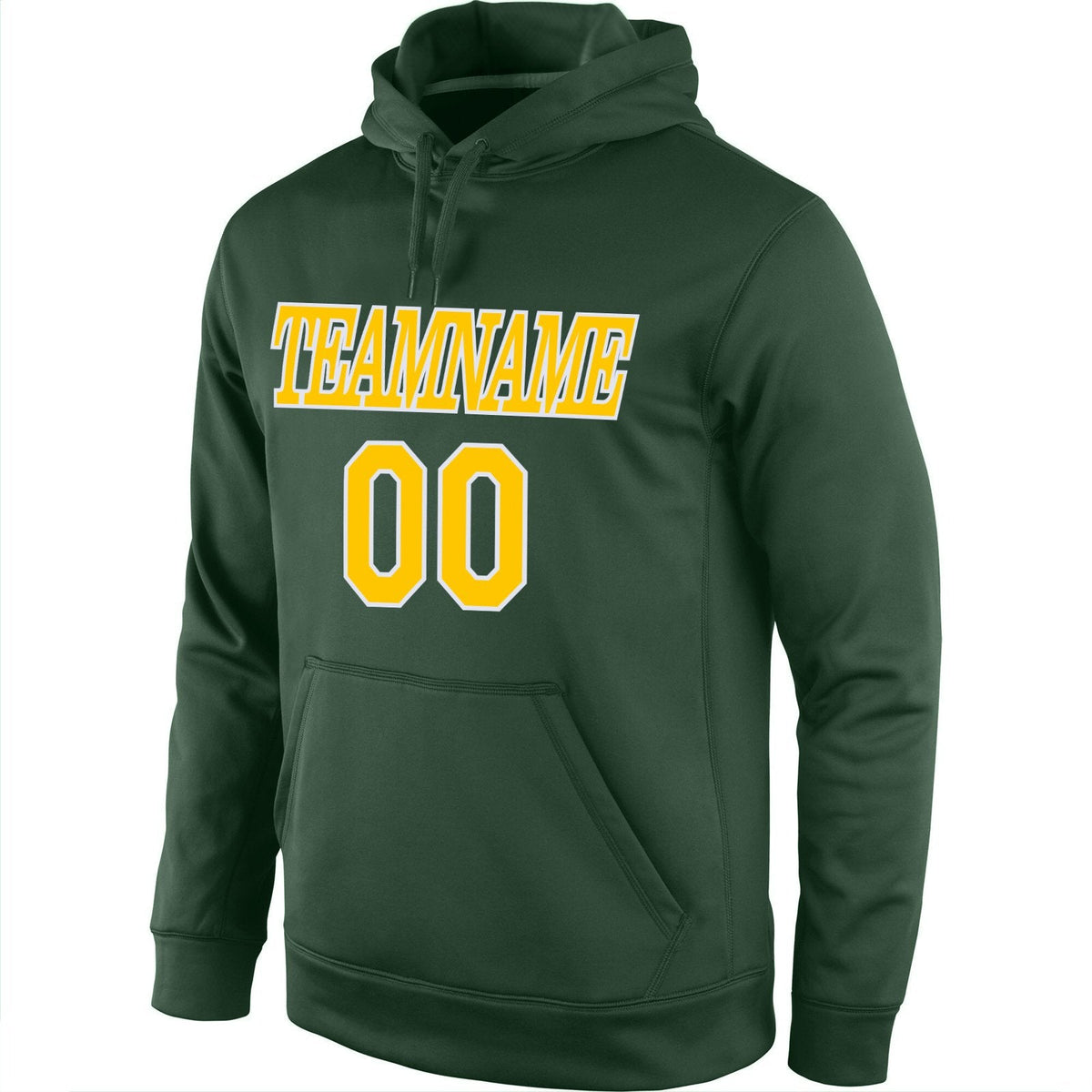 Custom Green Yellow-White Classic Style Uniform Pullover Fashion Hoodie| KXKSHOP