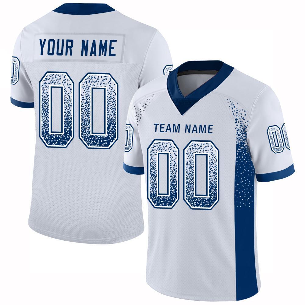 Custom White Royal Drift Fashion Mesh American Football Jersey | KXKSHOP