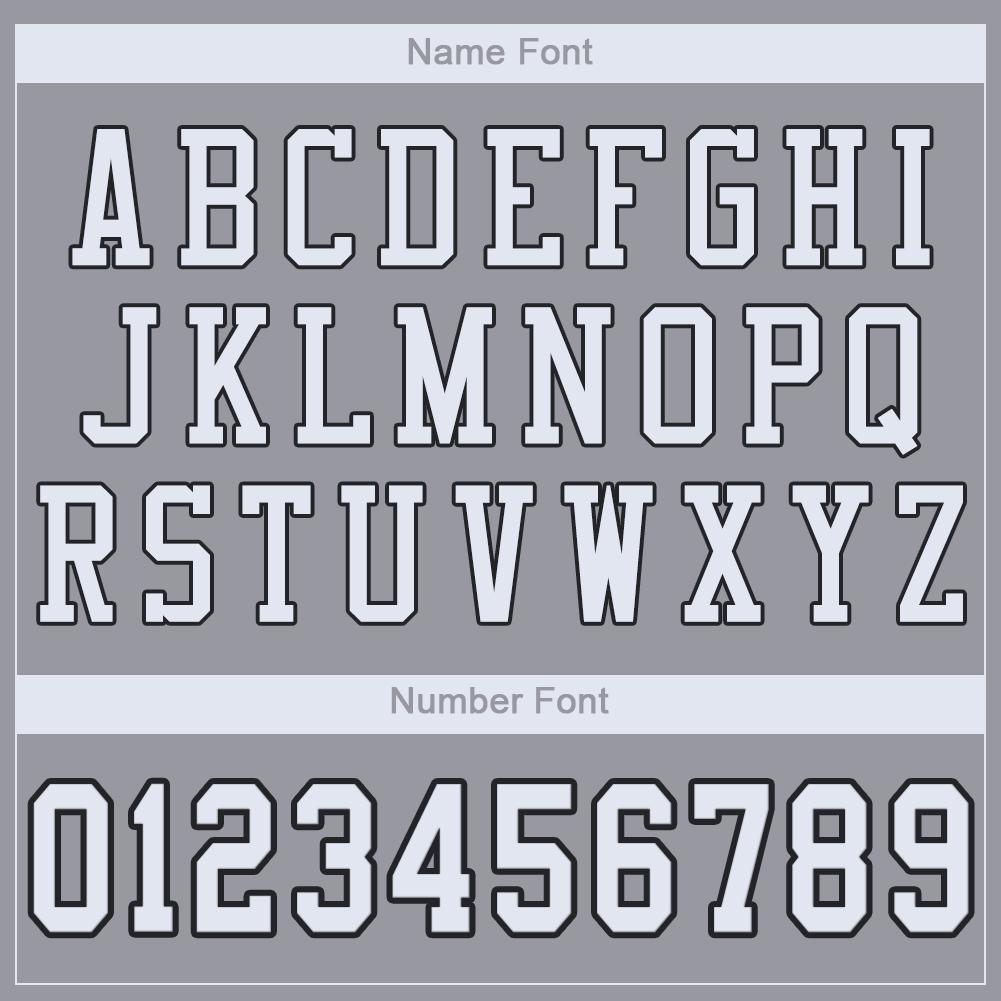 Custom Light Gray White-Black Classic Style Mesh Authentic American Football Jersey| KXKSHOP