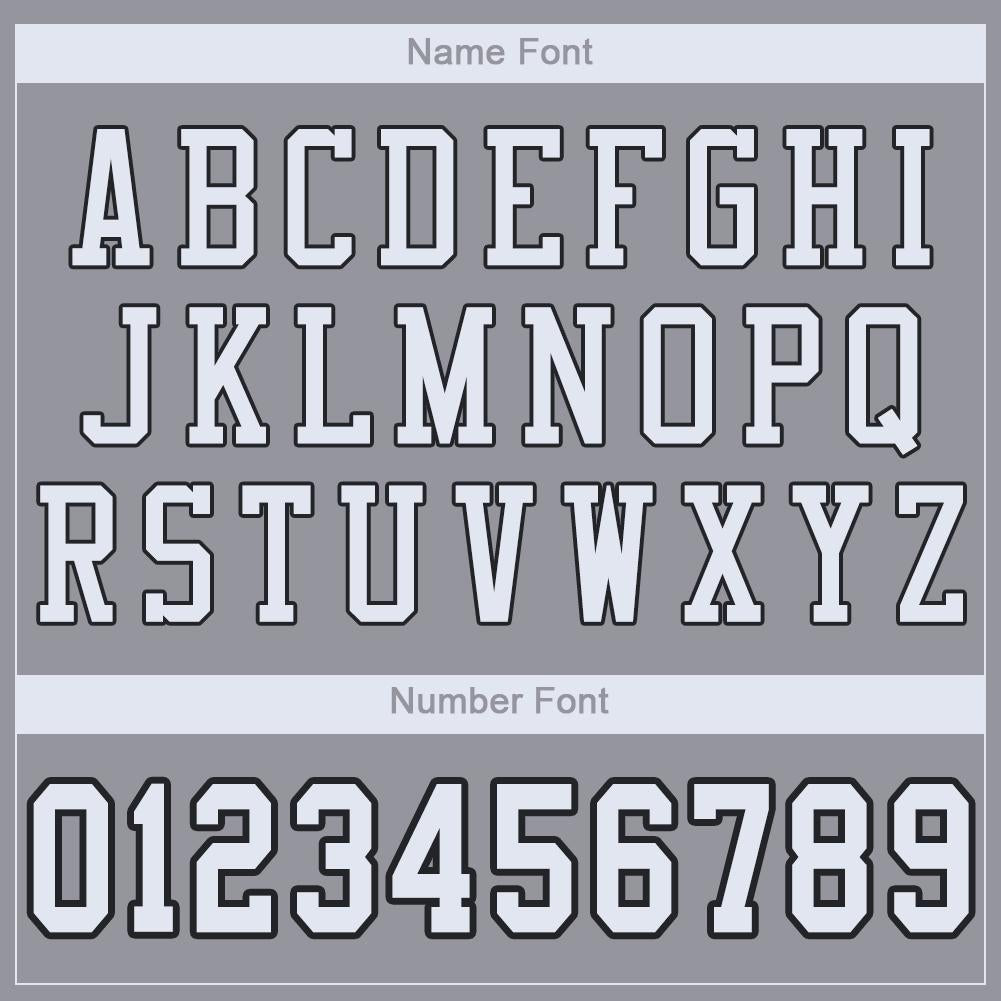 Custom Light Gray White-Black Classic Style Mesh Authentic American Football Jersey| KXKSHOP