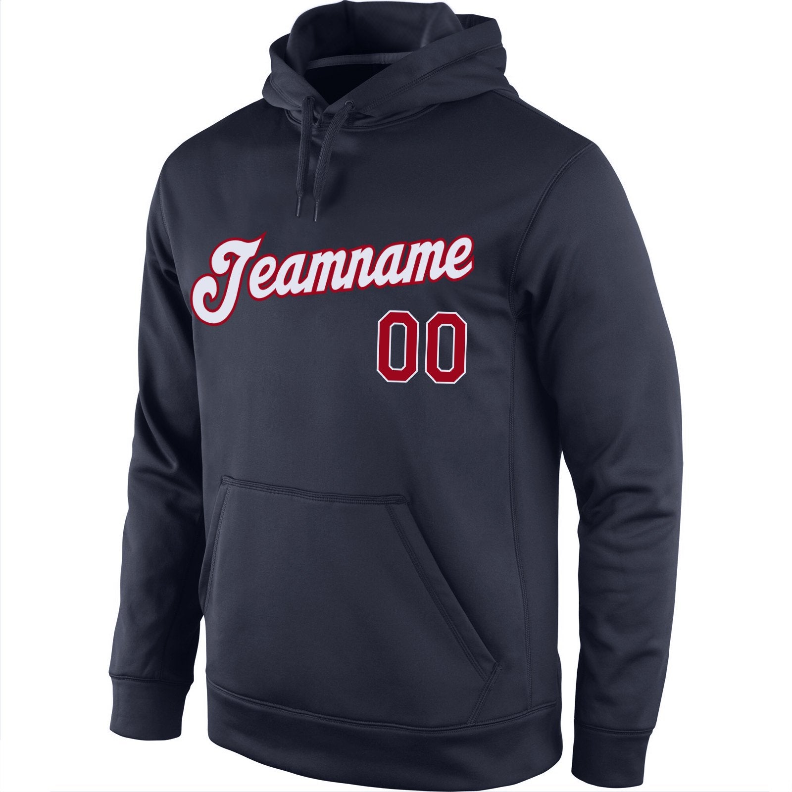 Custom Navy Red-White Classic Style Uniform Pullover Fashion Hoodie| KXKSHOP