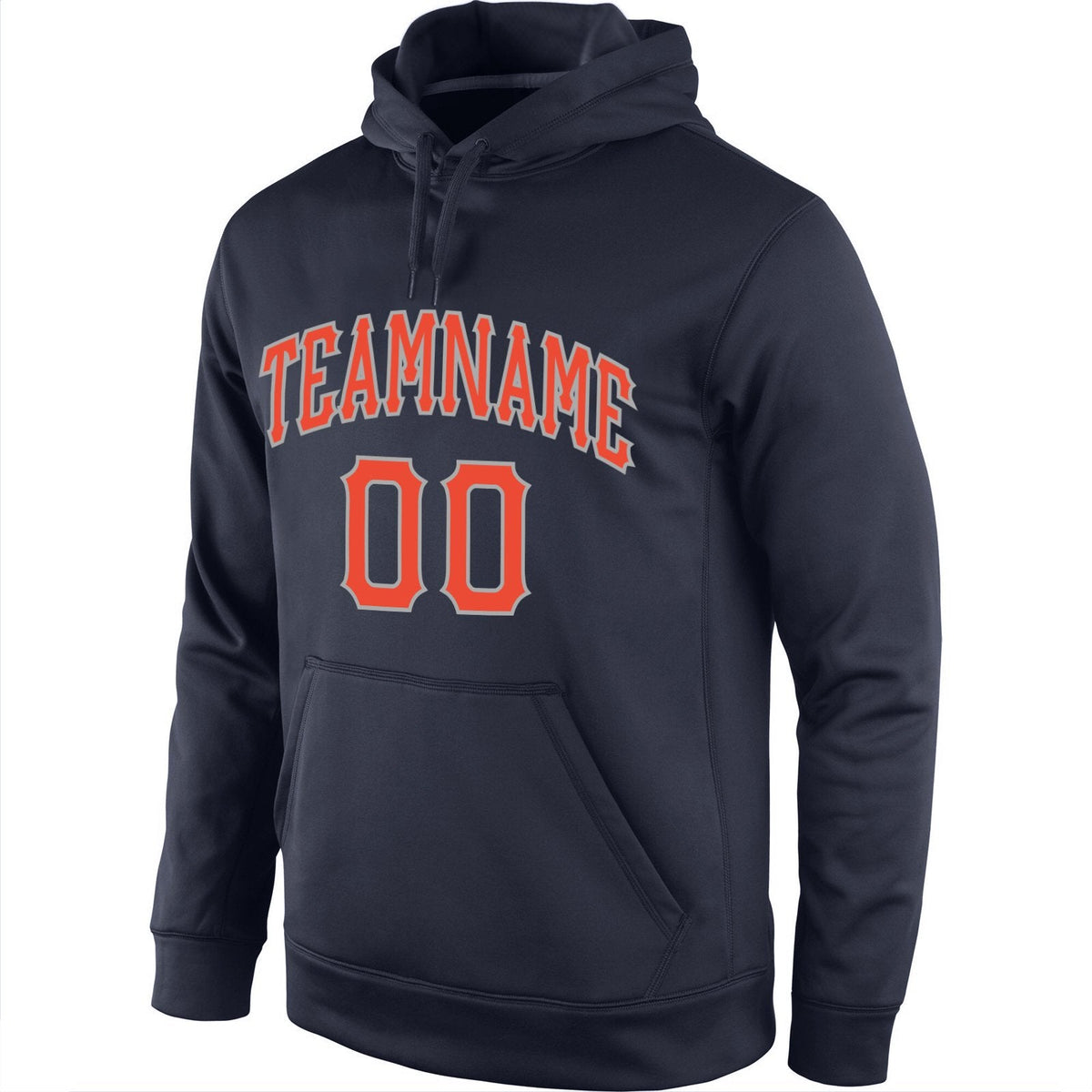Custom Navy Orange-Gray Classic Style Uniform Pullover Fashion Hoodie| KXKSHOP