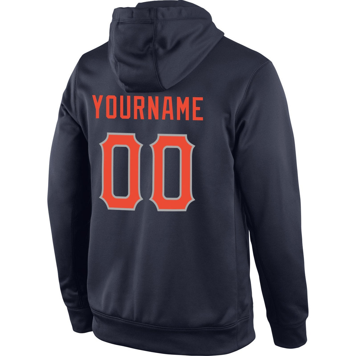 Custom Navy Orange-Gray Classic Style Uniform Pullover Fashion Hoodie| KXKSHOP