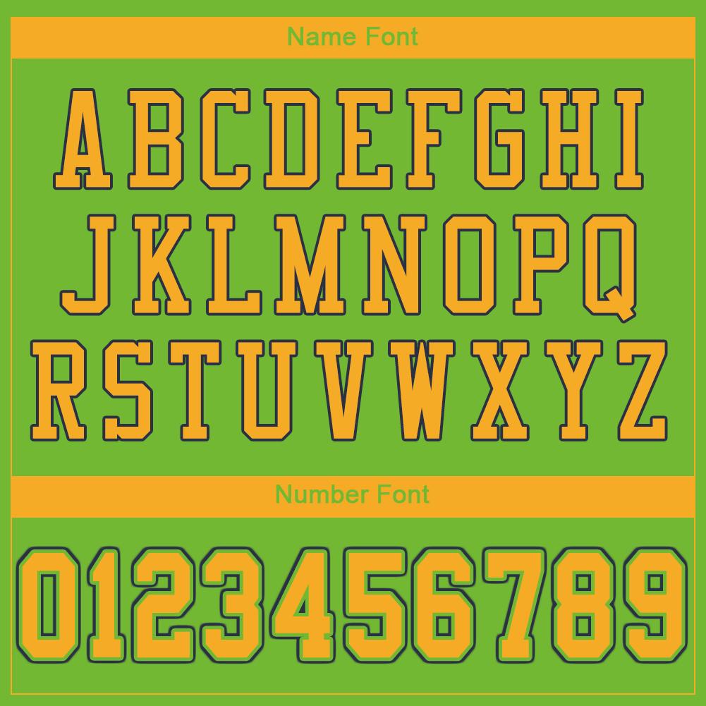 Custom Neon Green Gold-Navy Classic Style Mesh Authentic American Football Jersey| KXKSHOP