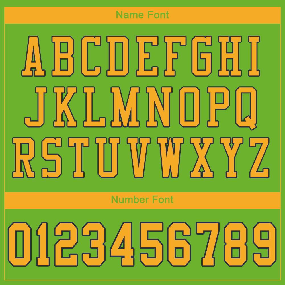 Custom Neon Green Gold-Navy Classic Style Mesh Authentic American Football Jersey| KXKSHOP