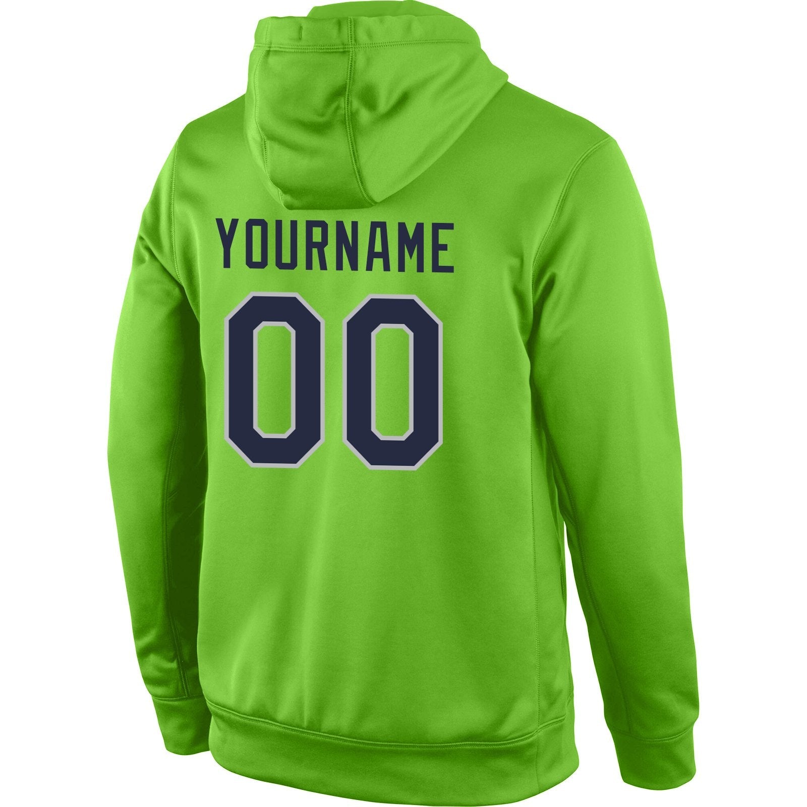 Custom Neon Green Navy-Gray Classic Style Uniform Pullover Fashion Hoodie| KXKSHOP