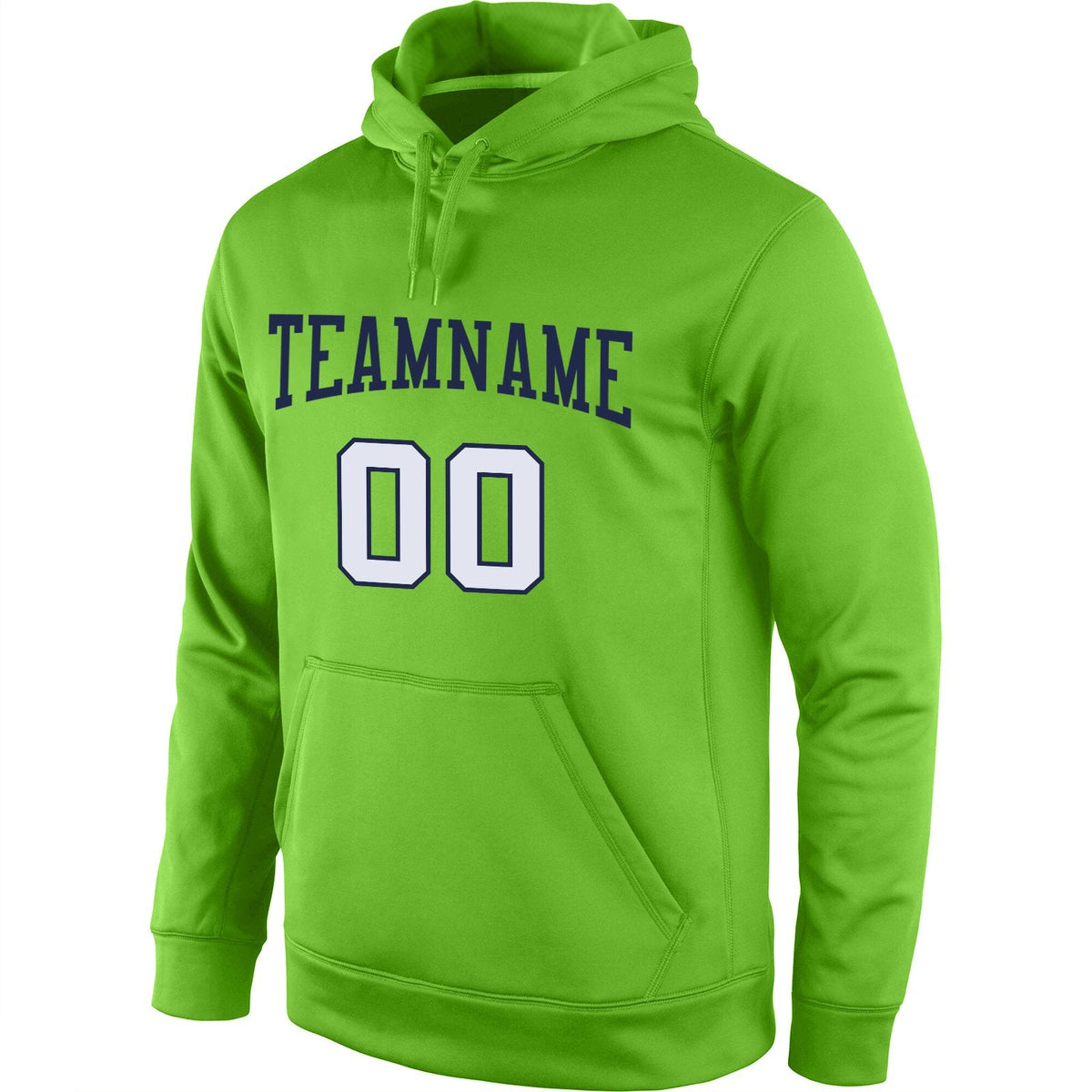 Custom Neon Green White-Navy Classic Style Uniform Pullover Fashion Hoodie| KXKSHOP