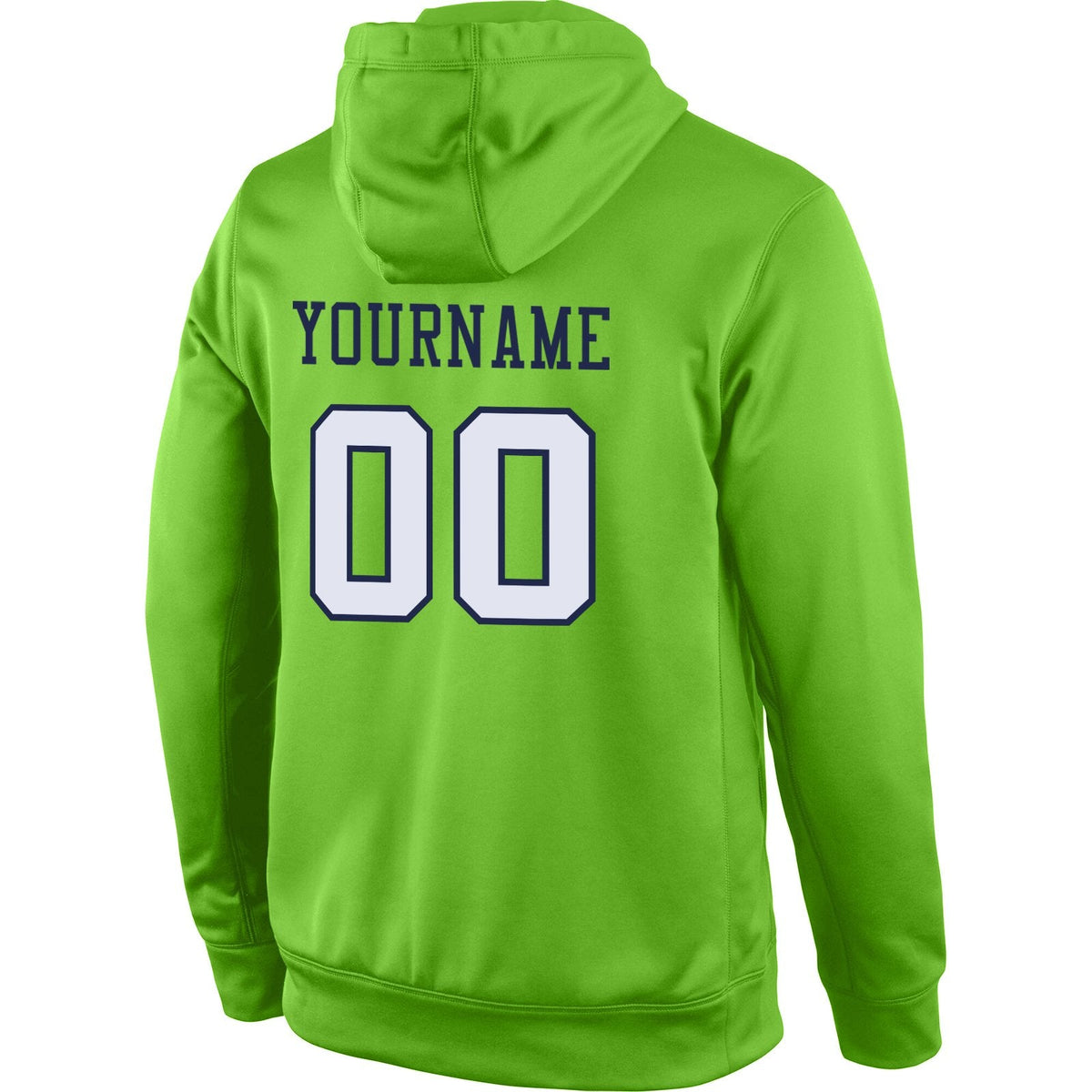 Custom Neon Green White-Navy Classic Style Uniform Pullover Fashion Hoodie| KXKSHOP