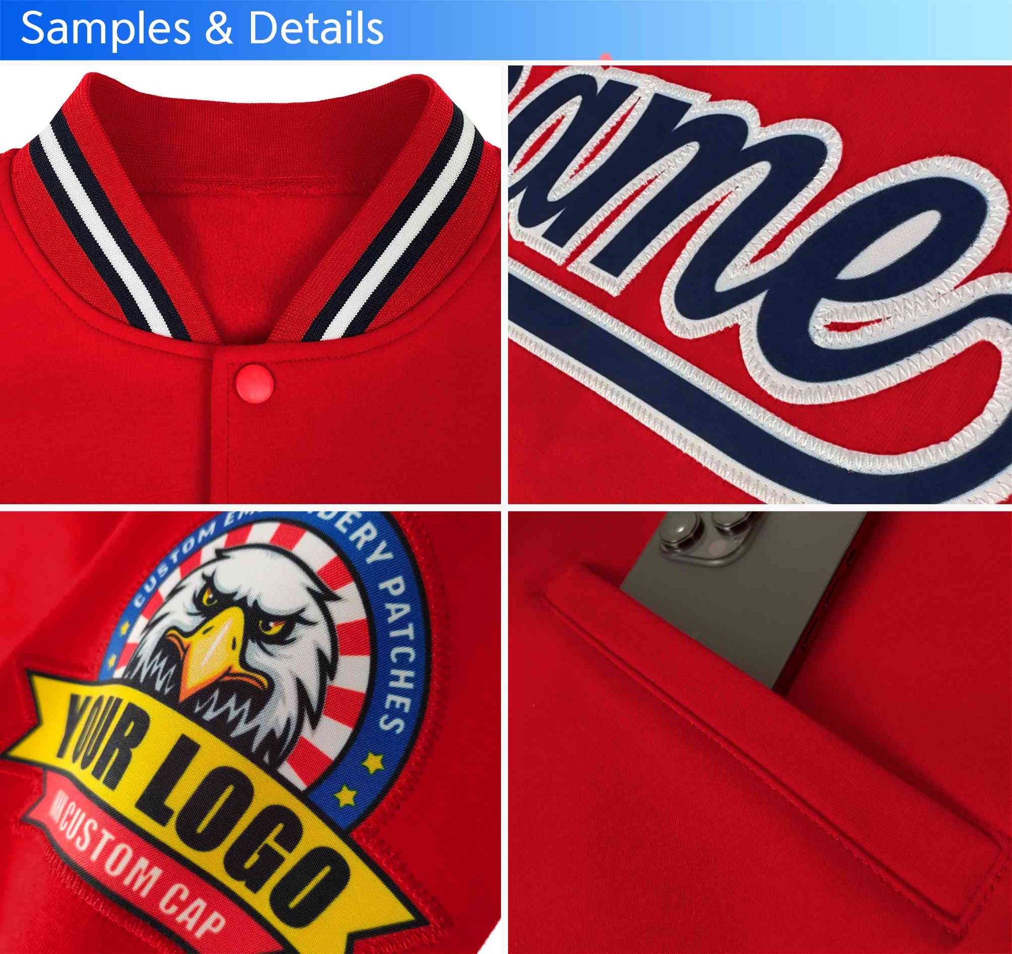 Custom White Black-Gray Classic Style Varsity Full-Snap Letterman Jacket | KXKSHOP