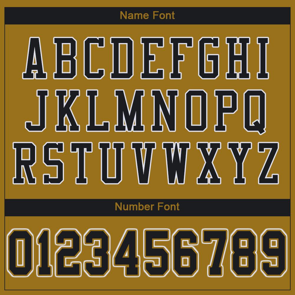 Custom Old Gold Black-White Classic Style Mesh Authentic American Football Jersey| KXKSHOP