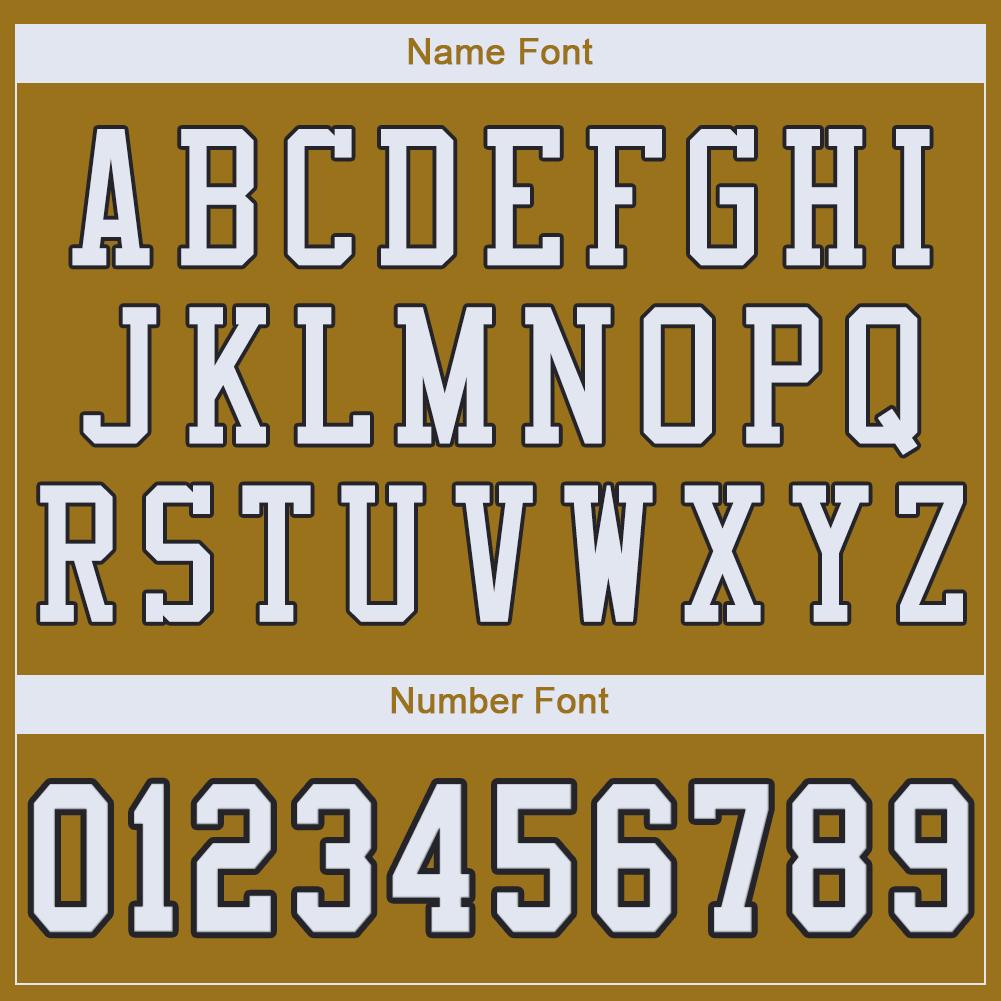 Custom Old Gold White-Black Classic Style Mesh Authentic American Football Jersey| KXKSHOP