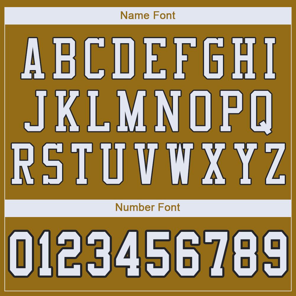 Custom Old Gold White-Black Classic Style Mesh Authentic American Football Jersey| KXKSHOP