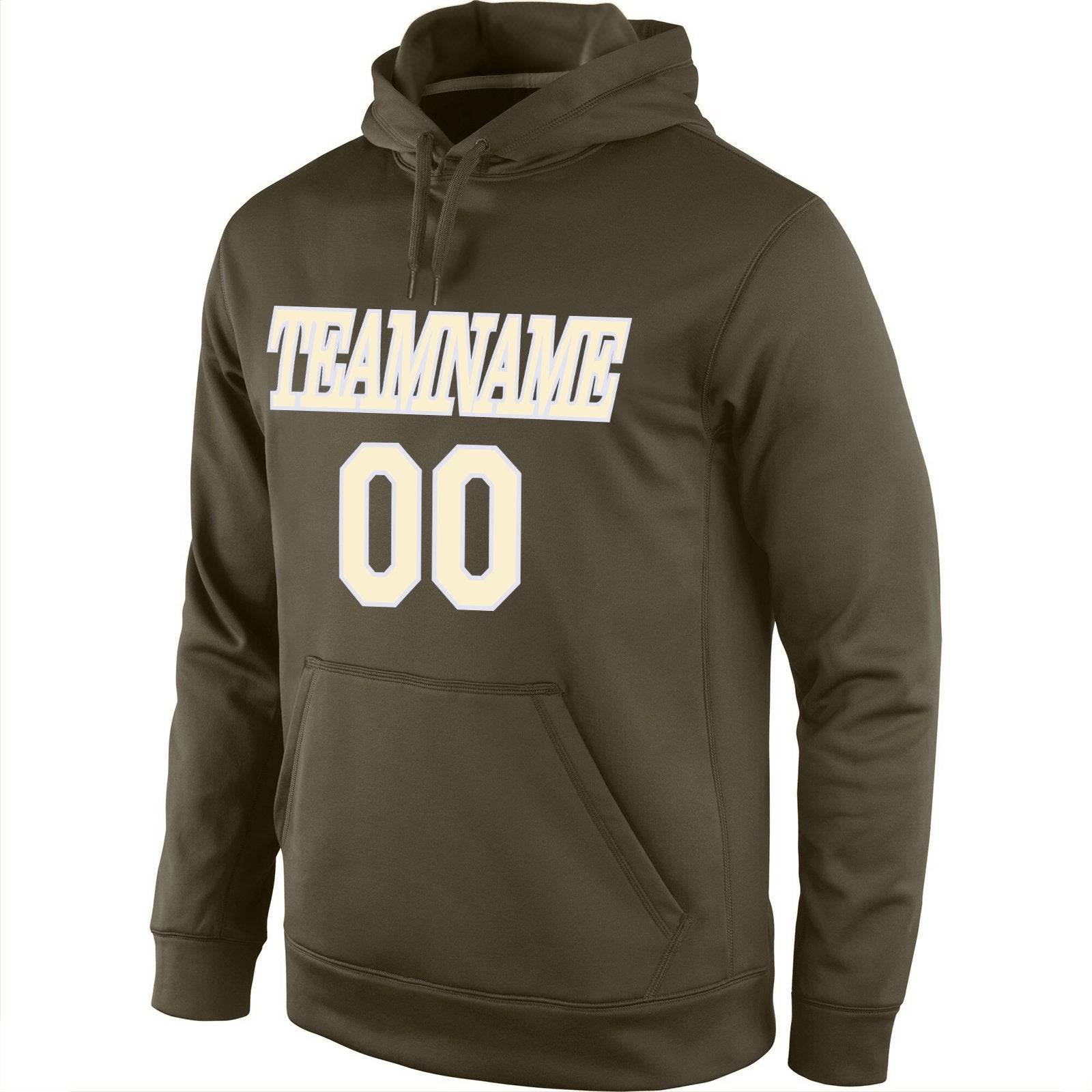 Custom Olive Cream-White Classic Style Uniform Pullover Fashion Hoodie| KXKSHOP