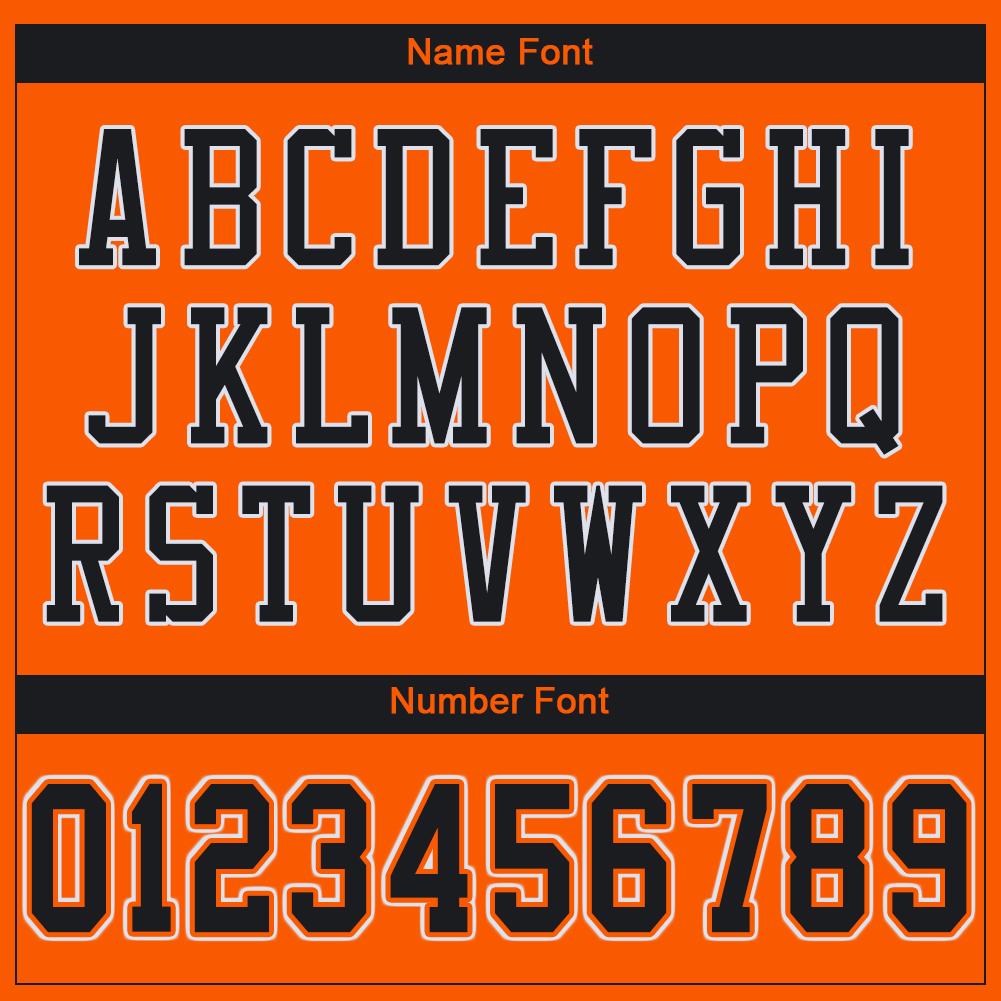Custom Orange Black-White Classic Style Mesh Authentic American Football Jersey| KXKSHOP