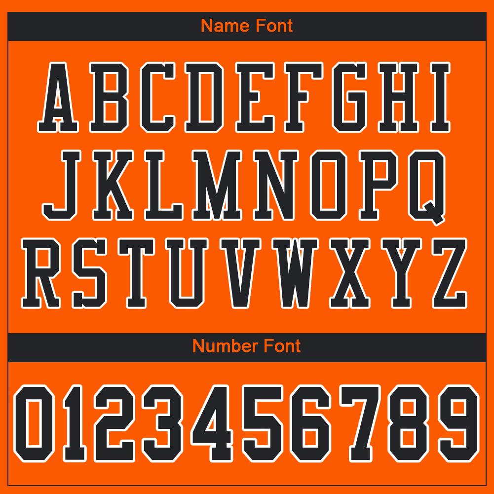 Custom Orange Black-White Classic Style Mesh Authentic American Football Jersey| KXKSHOP