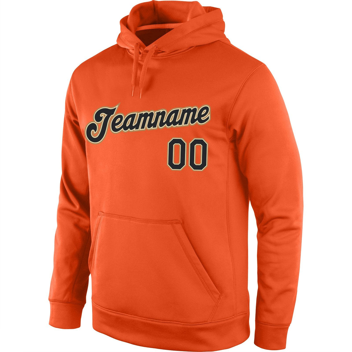 Custom Orange Black-Old Gold Classic Style Uniform Pullover Fashion Hoodie| KXKSHOP