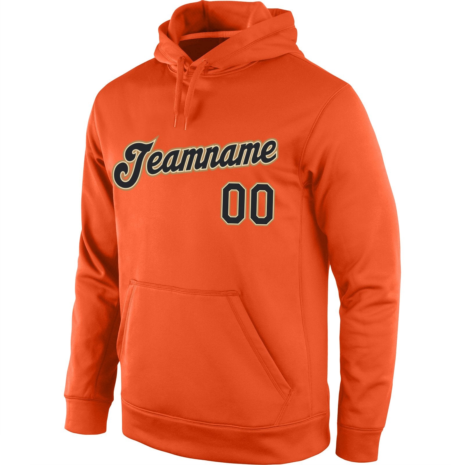 Custom Orange Black-Old Gold Classic Style Uniform Pullover Fashion Hoodie| KXKSHOP