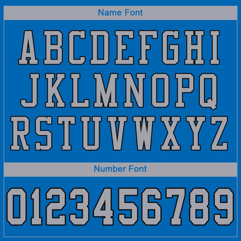 Custom Panther Blue Light Gray-Black Classic Style Mesh Authentic American Football Jersey| KXKSHOP