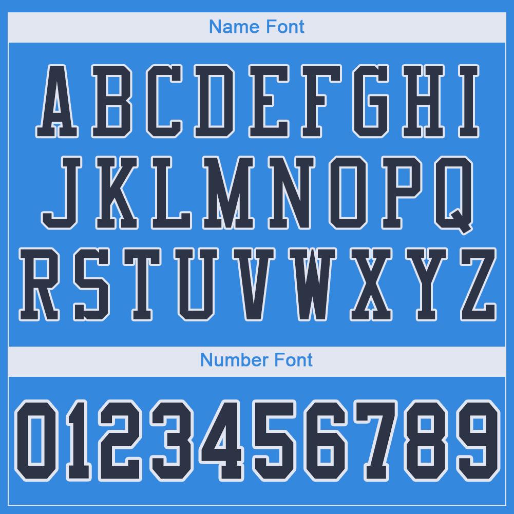 Custom Powder Blue Navy-White Classic Style Mesh Authentic American Football Jersey| KXKSHOP