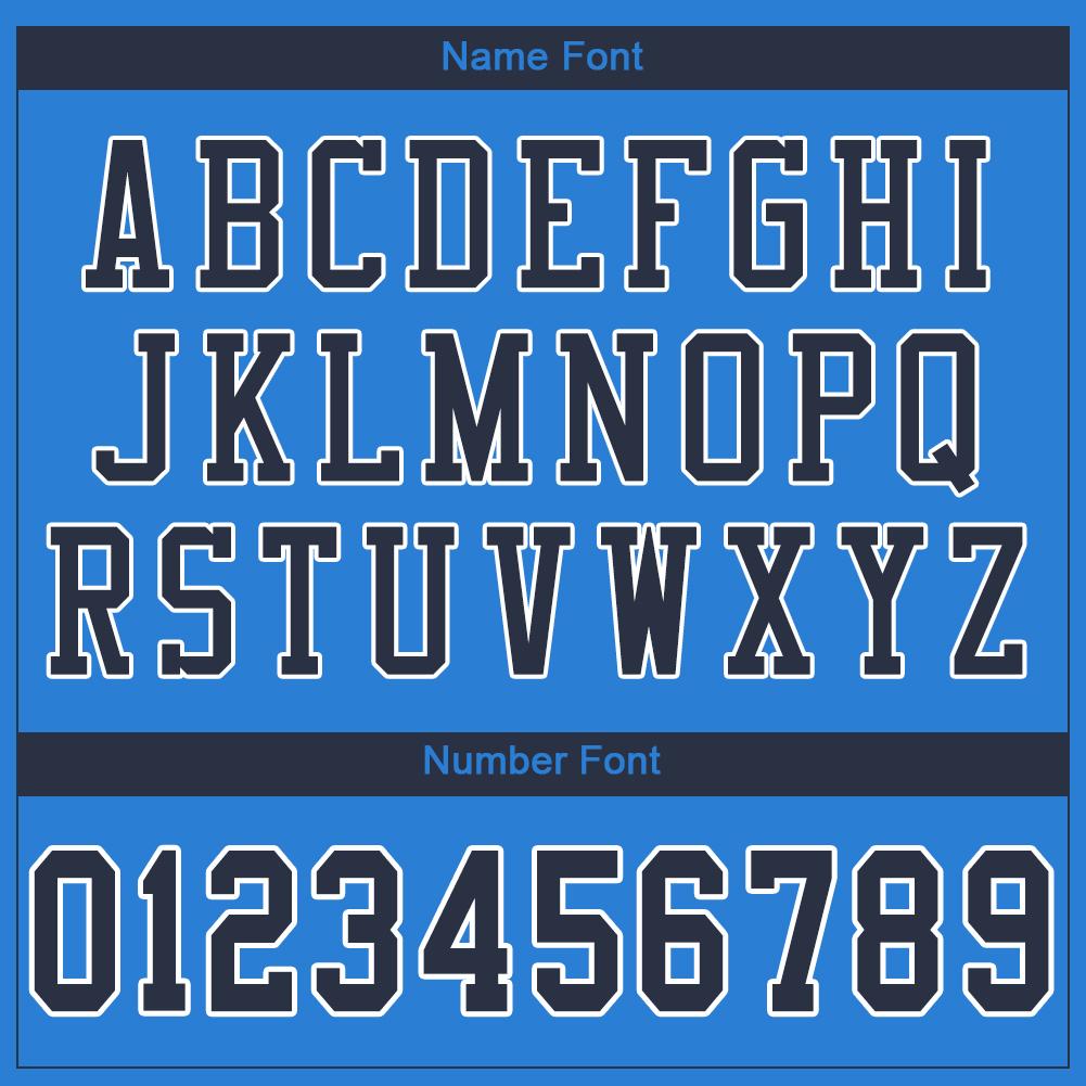 Custom Powder Blue Navy-White Classic Style Mesh Authentic American Football Jersey| KXKSHOP