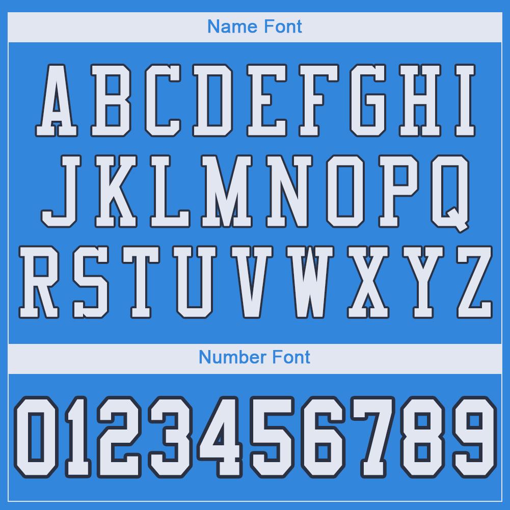 Custom Powder Blue White-Navy Classic Style Mesh Authentic American Football Jersey| KXKSHOP