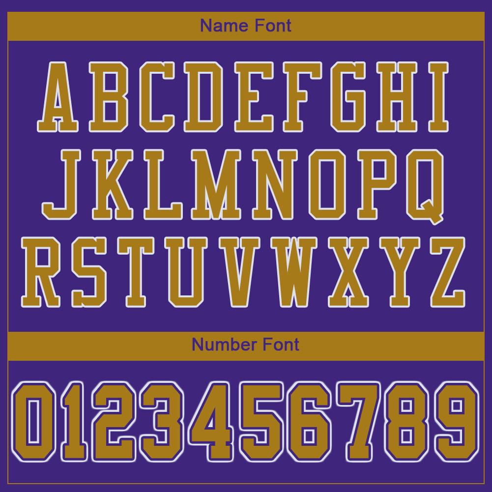 Custom Purple Old Gold-White Classic Style Mesh Authentic American Football Jersey| KXKSHOP