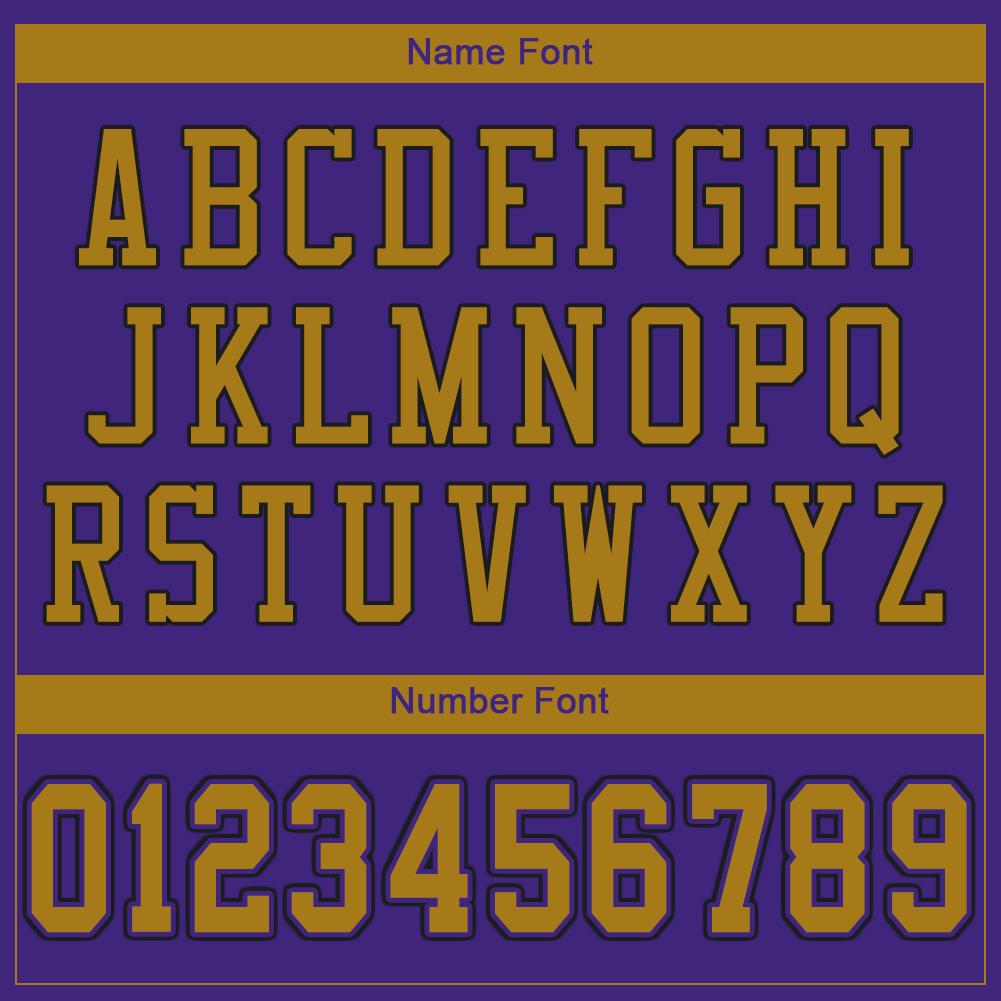 Custom Purple Old Gold-Black Classic Style Mesh Authentic American Football Jersey| KXKSHOP