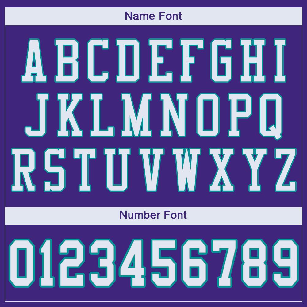 Custom Purple White-Aqua Classic Style Mesh Authentic American Football Jersey| KXKSHOP