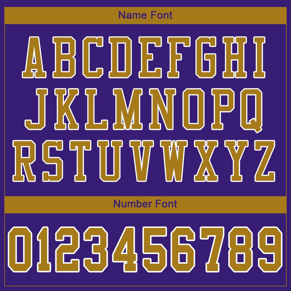 Custom Purple Old Gold-White Classic Style Mesh Authentic American Football Jersey| KXKSHOP