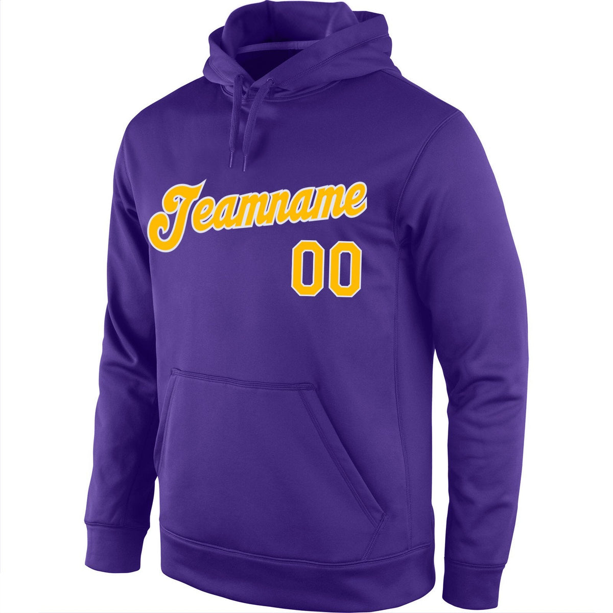 Custom Purple Yellow-White Classic Style Uniform Pullover Fashion Hoodie| KXKSHOP