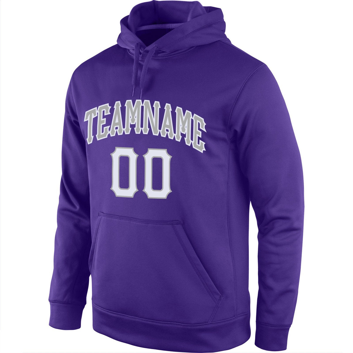 Custom Purple White-Gray Classic Style Uniform Pullover Fashion Hoodie| KXKSHOP