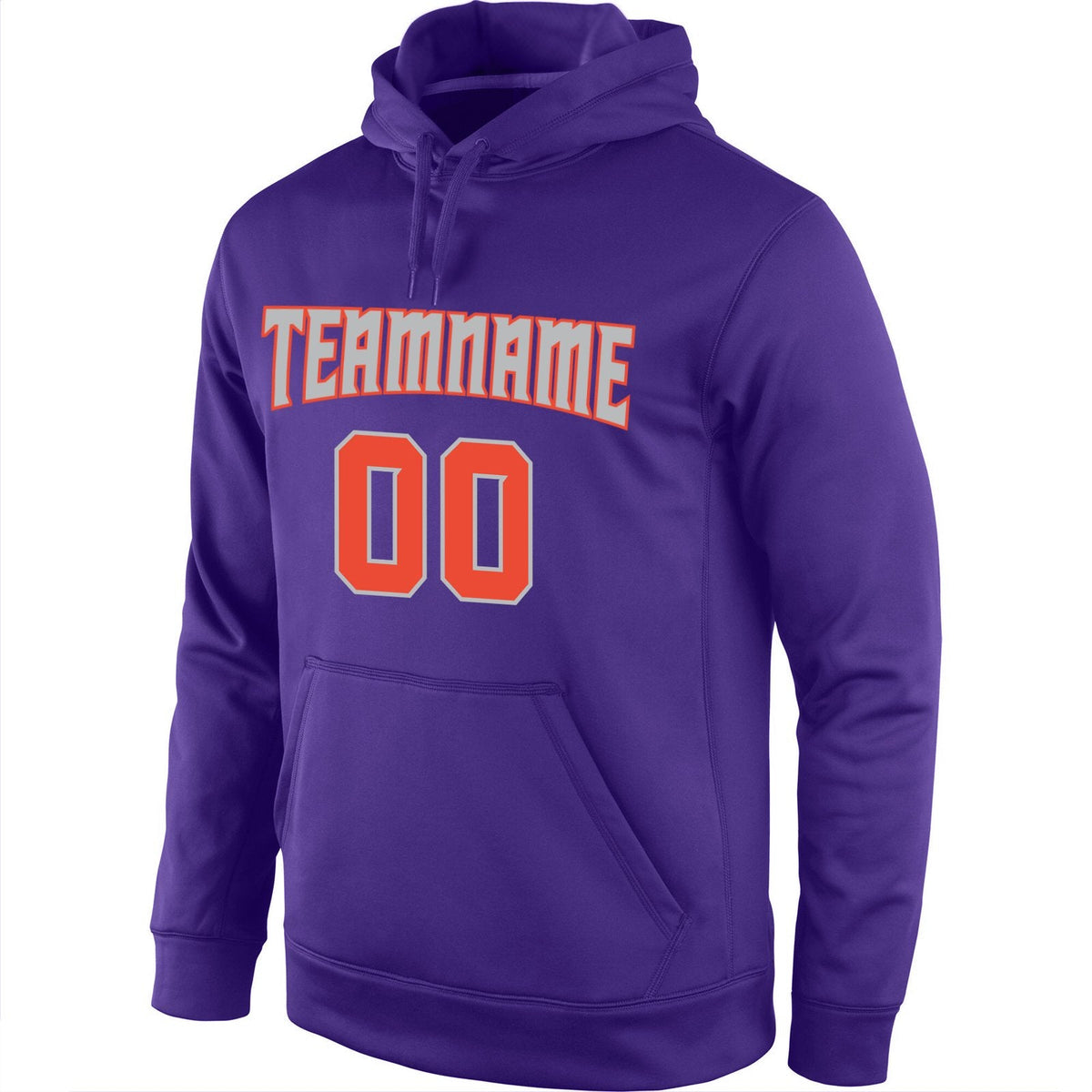 Custom Purple Orange-Gray Classic Style Uniform Pullover Fashion Hoodie| KXKSHOP