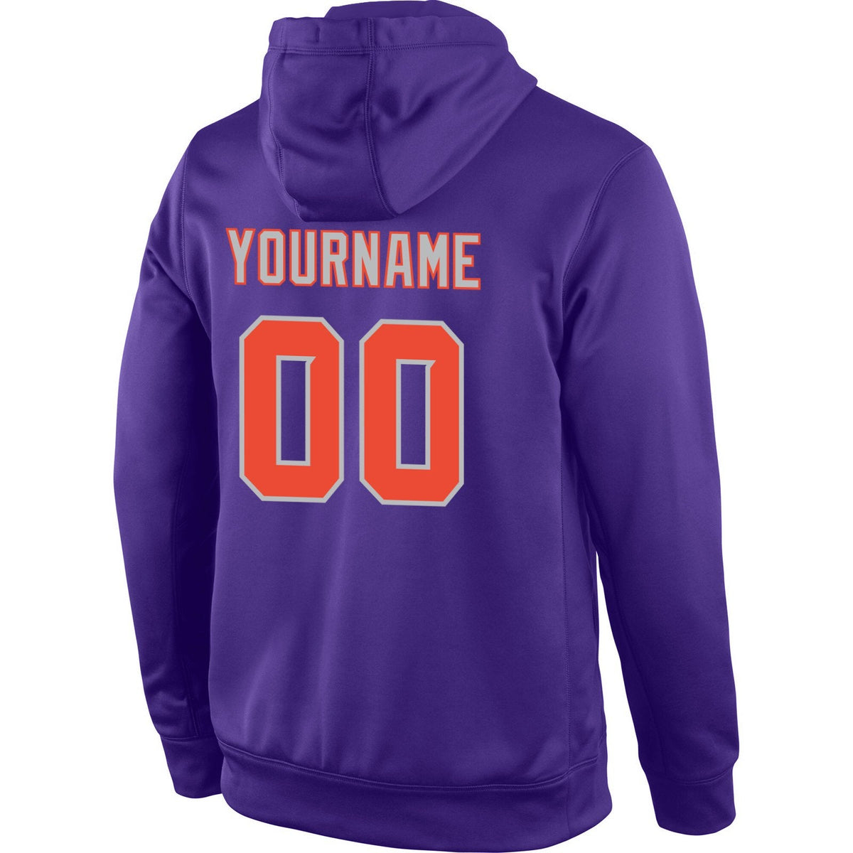 Custom Purple Orange-Gray Classic Style Uniform Pullover Fashion Hoodie| KXKSHOP