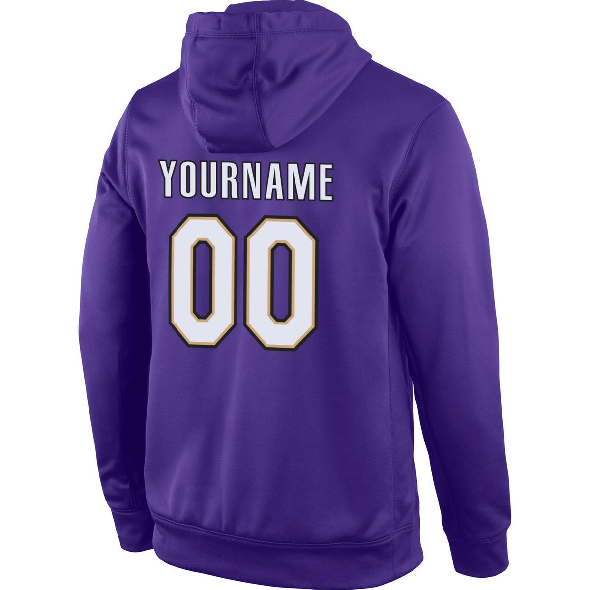Custom Purple White-Old Gold Classic Style Uniform Pullover Fashion Hoodie| KXKSHOP
