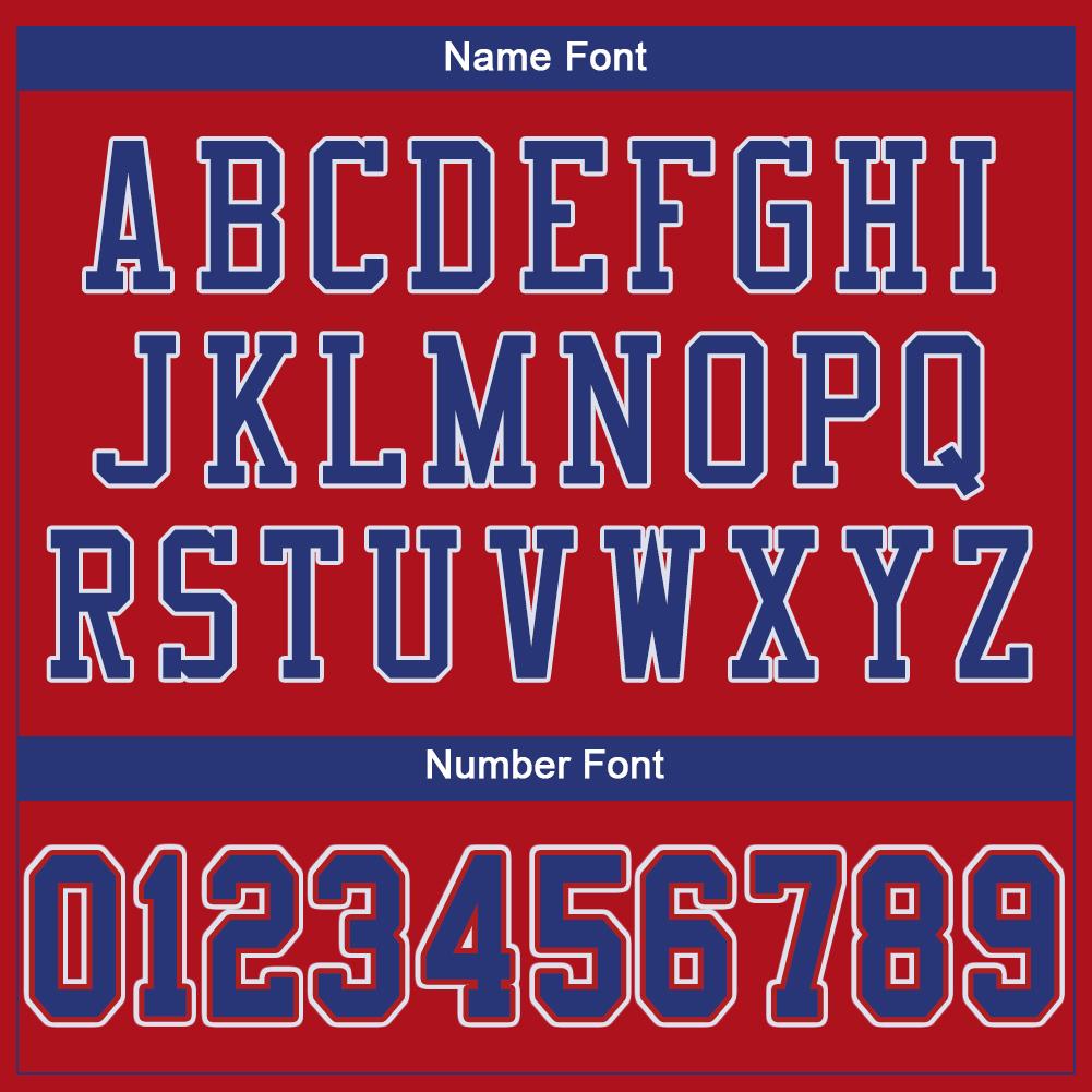 Custom Red Royal-White Classic Style Mesh Authentic American Football Jersey| KXKSHOP