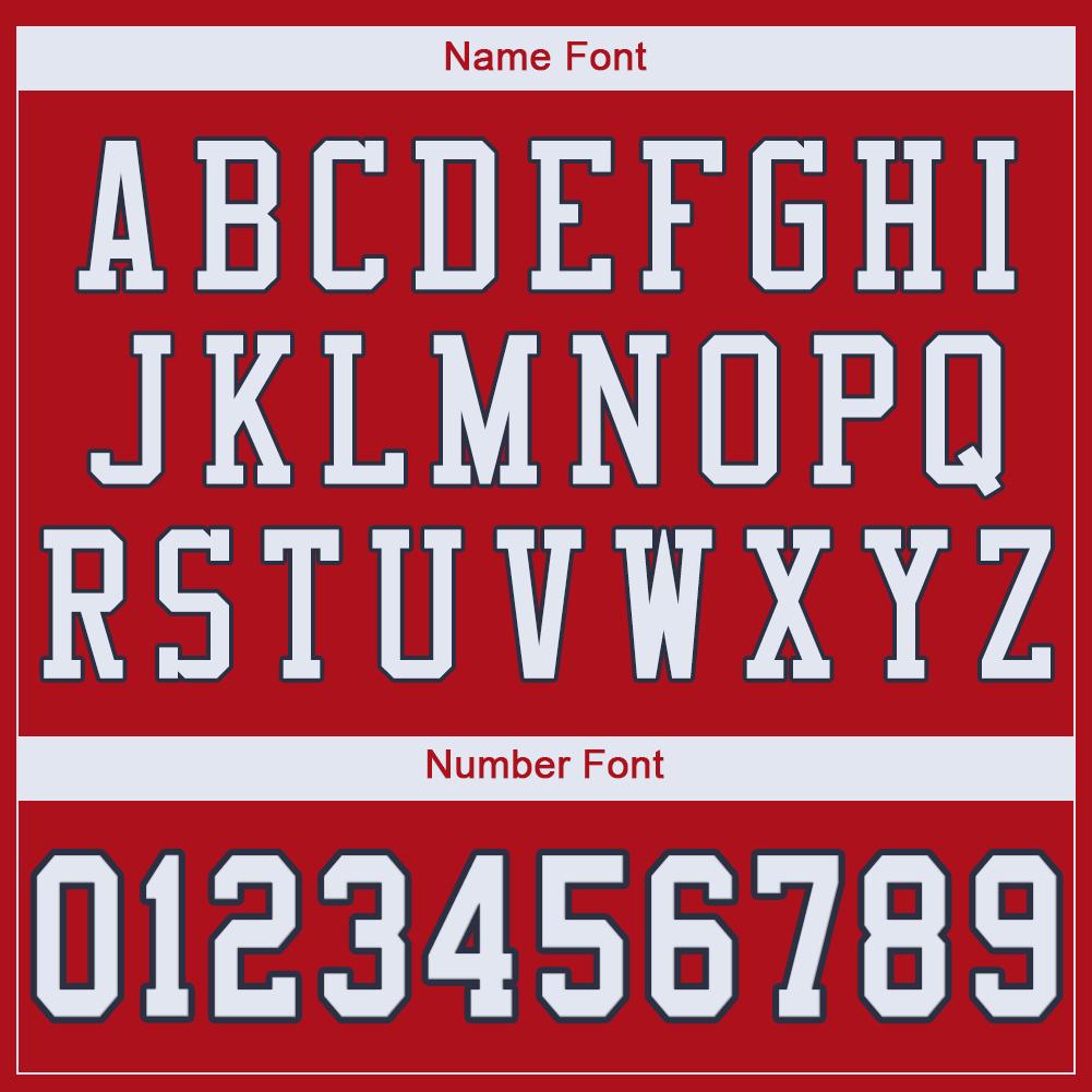 Custom Red White-Navy Classic Style Mesh Authentic American Football Jersey| KXKSHOP