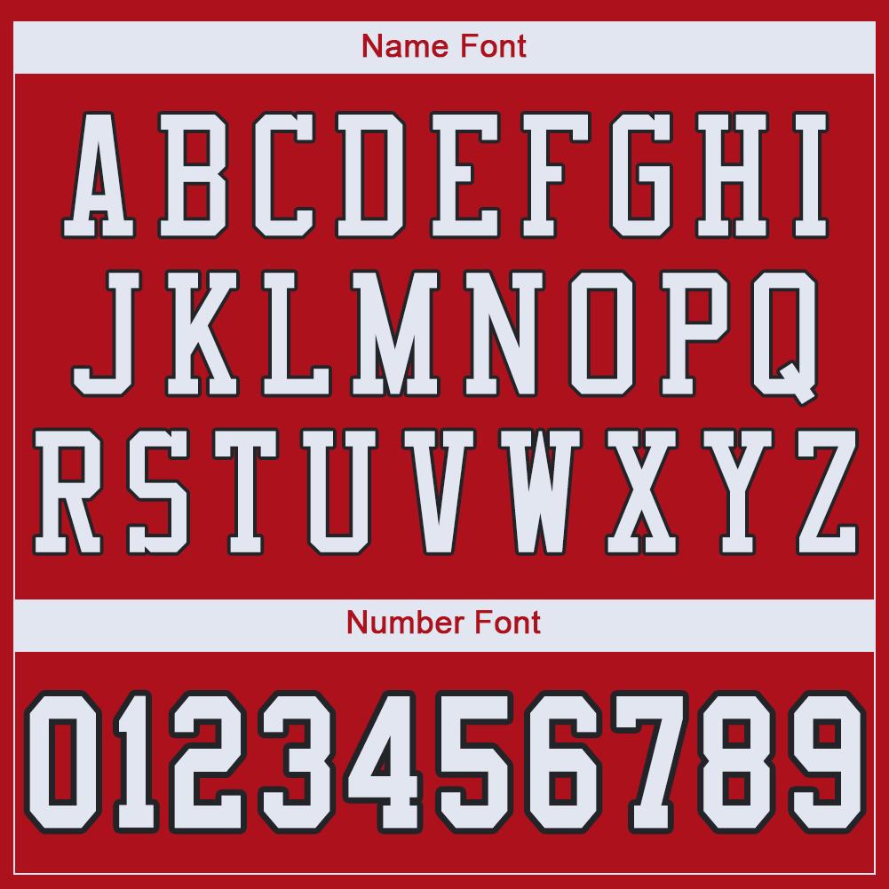 Custom Red White-Black Classic Style Mesh Authentic American Football Jersey| KXKSHOP