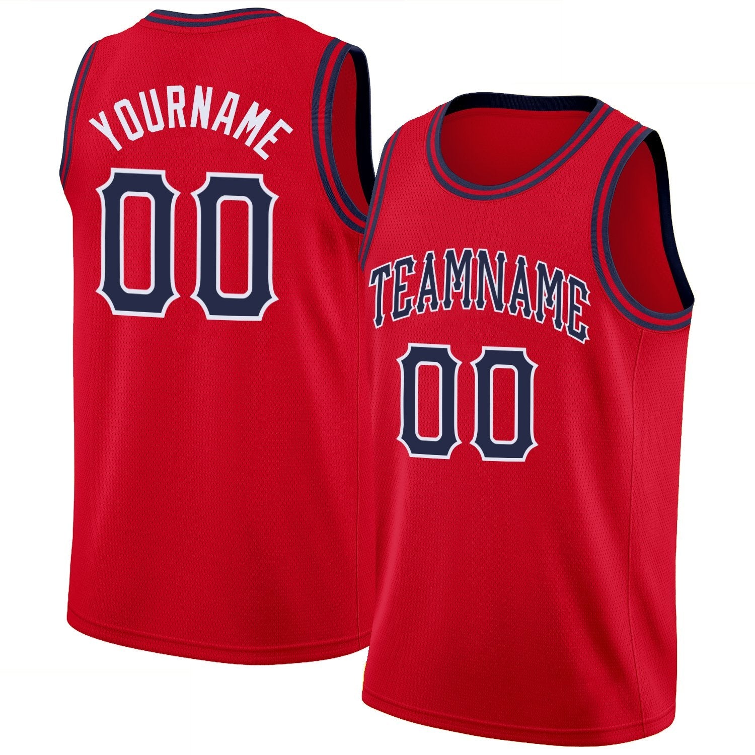Custom Red Navy Classic Tops Fashion Sportwear Basketball Jersey| KXKSHOP