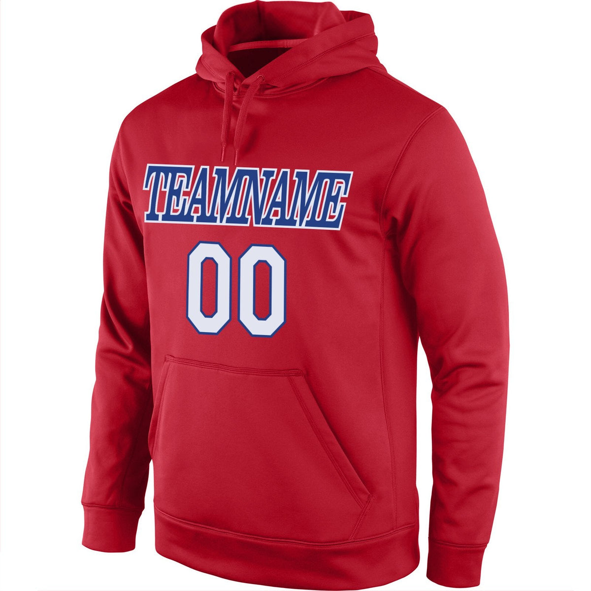 Custom Red White-Royal Classic Style Uniform Pullover Fashion Hoodie| KXKSHOP