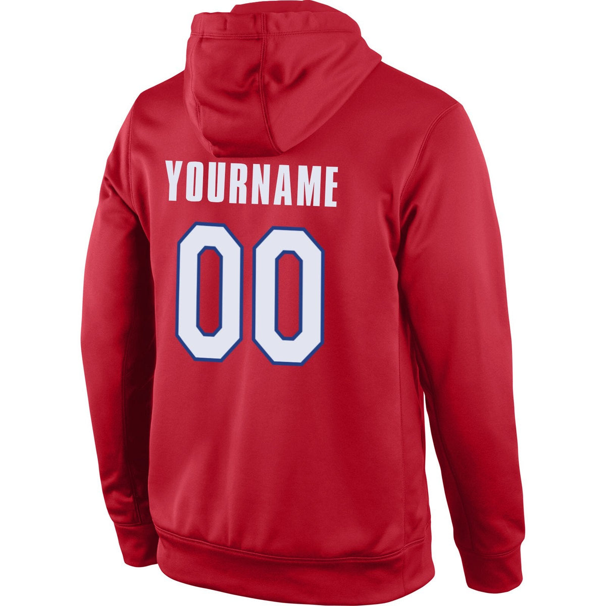 Custom Red White-Royal Classic Style Uniform Pullover Fashion Hoodie| KXKSHOP